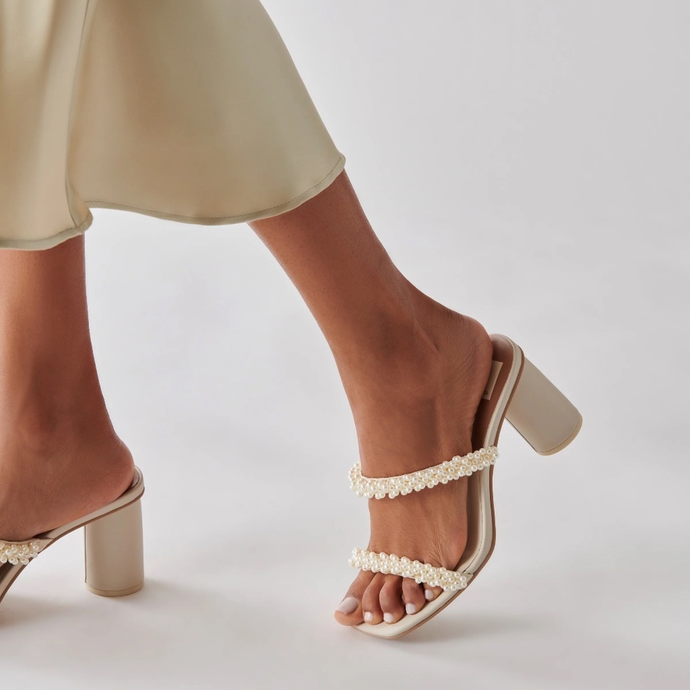 Dolce Vita Cream Heeled Sandals